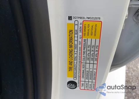 2021 GMC Sierra 1500 4Wd Short Box At4 из США, поврежденный, VIN 3GTP9EEL7MG212075